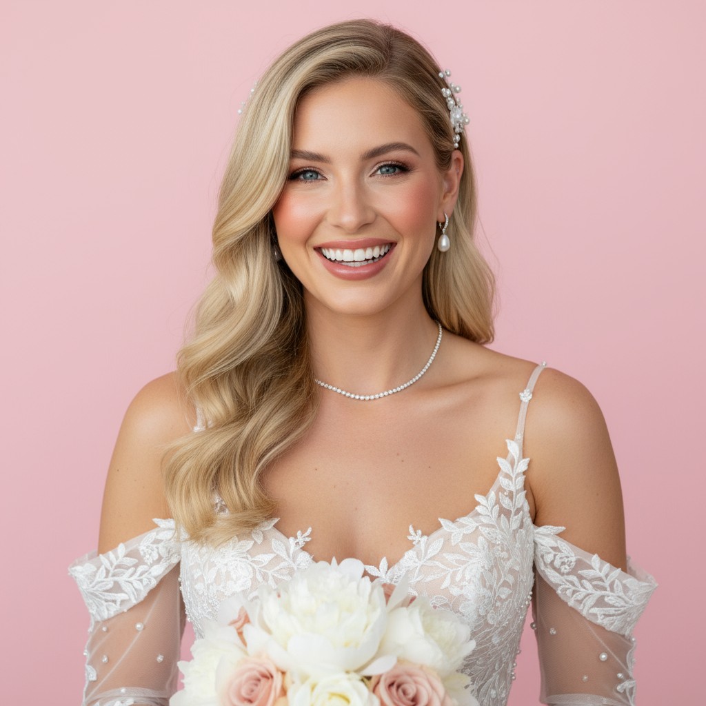 One Sided Hairstyle For Wedding Ideas